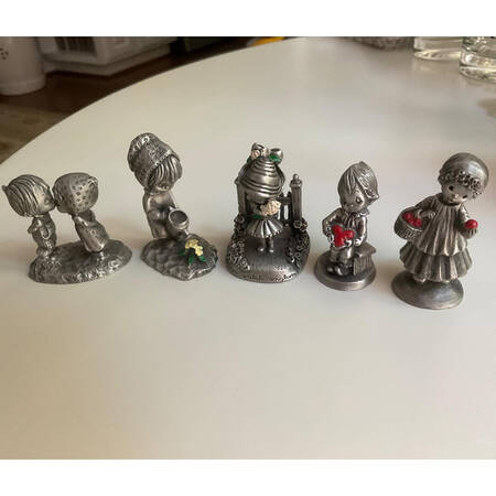 Hallmark Little Gallery Pewter Figurines Friendship Garden - Boxed