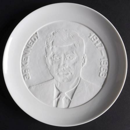 J F Kennedy Commemorative Plate by Herend