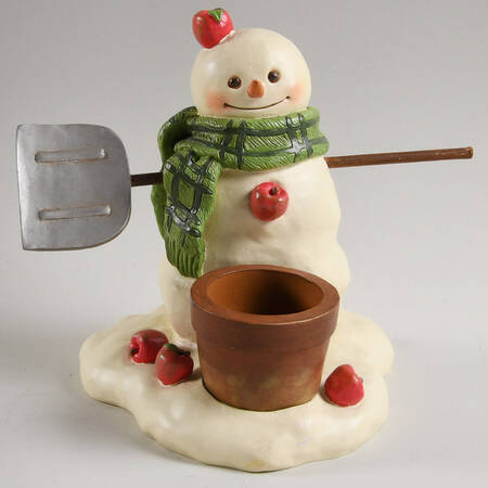 Mitford Snowmen Resin Giftware by Hallmark Gold Crown