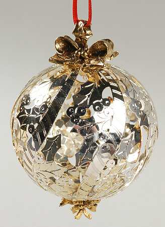 Silver & Gold Sphere Ornaments by Lunt Silver