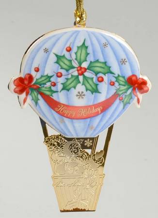 Lenox Lenox Christmas Ornament Across The Miles Balloon-Happy Holidays - With Box