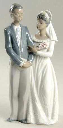 Lladro Black Legacy Collection I Do-Bride And Groom - No Box