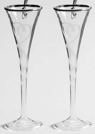 Our First Christmas Toasting Flute Ornaments by Lenox
