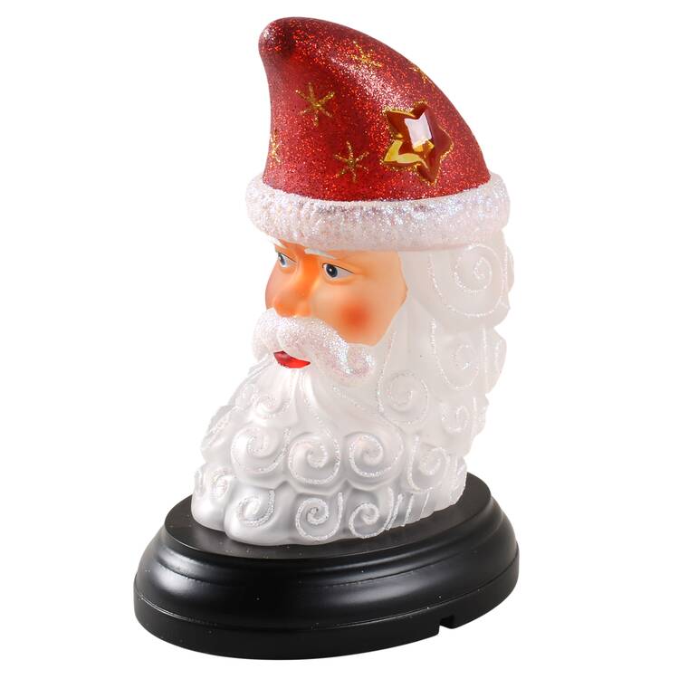 Old World Christmas (Newer) Lights Santa Moon Face Light - Boxed