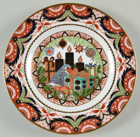 Imari Christmas Plate by Royal Crown Derby