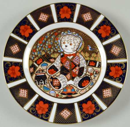 Imari Paperweight Plate-Groviers of Sidmouth by Royal Crown Derby