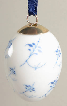 Blue Fluted Easter Egg Ornaments by Royal Copenhagen
