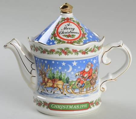 Christmas Teapots by Sadler