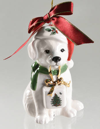 Spode Christmas Tree - Puppies Christmas Dog - Boxed