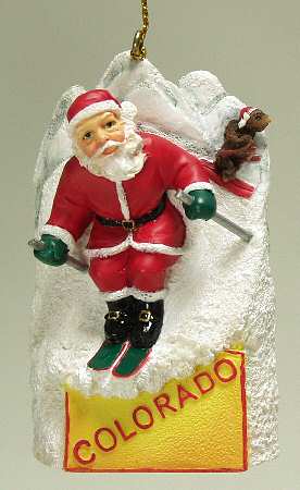 State Santa Ornaments by Slavic Treasures