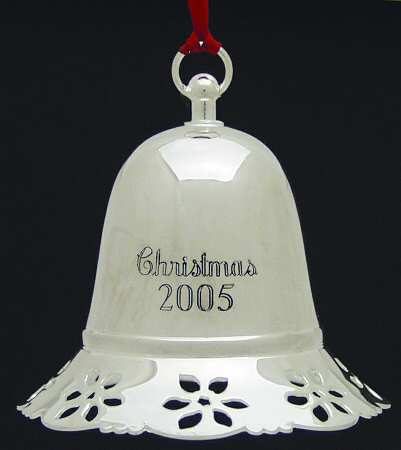 Towle Silver Musical Christmas Bell 2005-We Wish You A Merry Christmas - Boxed