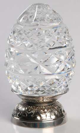 Annual Egg (Sterling or Silverplate Base) by Waterford Crystal