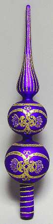 Waterford Crystal Tree Toppers-Blown Glass Maharaja-Purple - Boxed