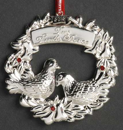 12 Days of Christmas Ornaments by Waterford
