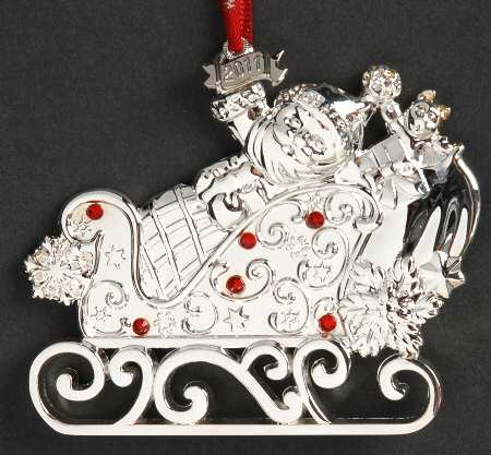 Santa Ornaments (Silverplate) by Waterford