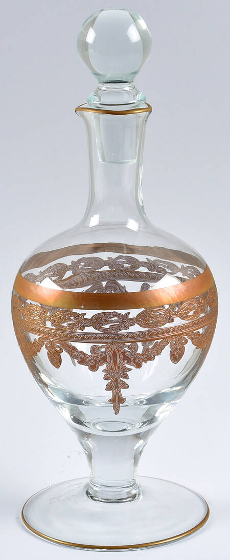 Arte Italica Vetro Gold Small Decanter & Stopper