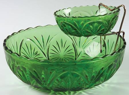 Medallion Green (Winter) by Anchor Hocking