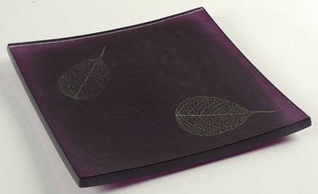 Fallen Leaf Eggplant by Annieglass