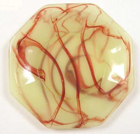 Octagonal Lemonade and Oxblood by Akro Agate