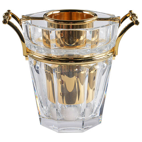 Baccarat Harcourt-Versailles (Cut) (3 Piece Set) Gold Champagne Bucket
