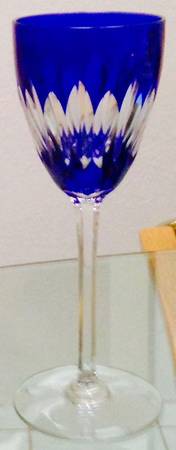 Baccarat Lorraine Cobalt Blue Rhine Wine