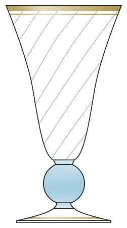 Apollo Cerulean (Blue Stem, Swirl Optic, Gold Trim) by Bryce