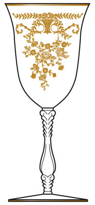 Portia Clear (Stem 3121, Gold Encrusted) by Cambridge
