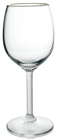 Crystal Clear Industries Expressions Gold Wine Glass