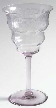 Central Glass Works Balda Lavender Water Goblet