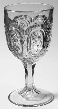 Panelled Diamonds & Flowers by Central Glass Works