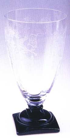 Harding Black (Stem 1450, Black Stem) by Central Glass Works