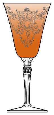 Hester Amber (Stem 1470) by Central Glass Works
