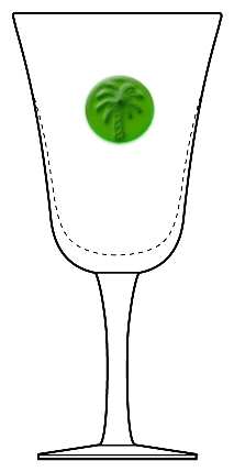 Palm Medallion Green by Casafina