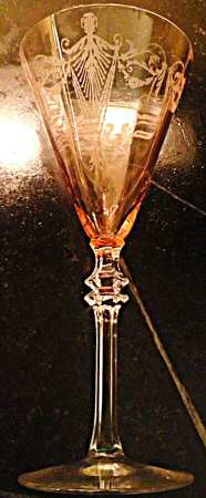 Swag and Dangle Pink (Stem 1448) by Central Glass Works