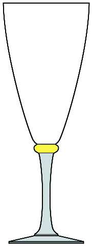 DHC1 Yellow (Yellow Ring, Frosted Stem) by Daniel Hechter