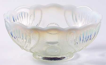 Jewel and Fan White (Opalescent) by Dugan