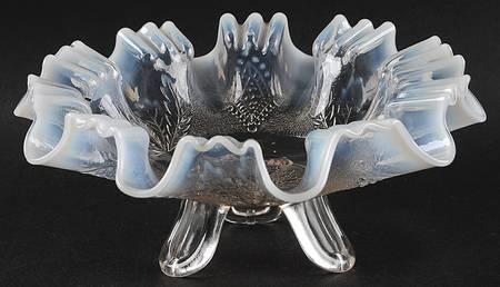 Leaf and Diamond Clear (Opalescent) by Dugan