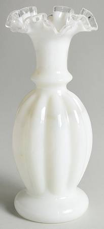 Fenton Silver Crest 9" Double Crimped Vase