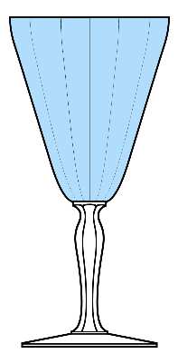 5082-5282 Blue (Blue Bowl, Clear Stem) by Fostoria