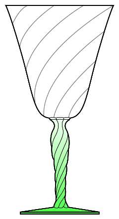 5097-5297 Green Stem (Clear Bowl) by Fostoria
