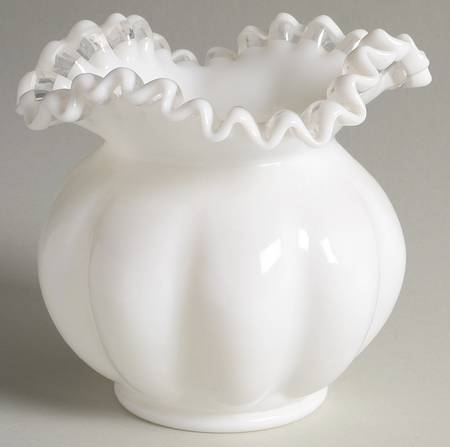 Fenton Crystal Crest 5" Square Vase