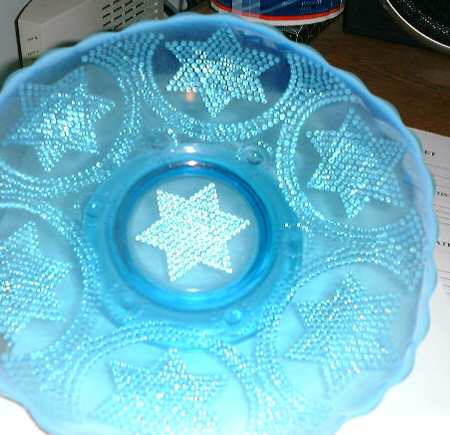 Beaded Stars Blue (Opalescent) by Fenton