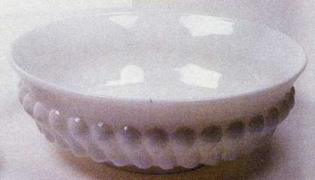Fenton Teardrop Milkglass 9" Round Bowl