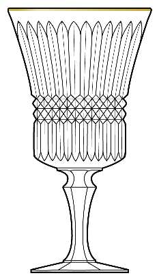 Aspen Gold Trim (Stem 2861, Gold Trim) by Fostoria
