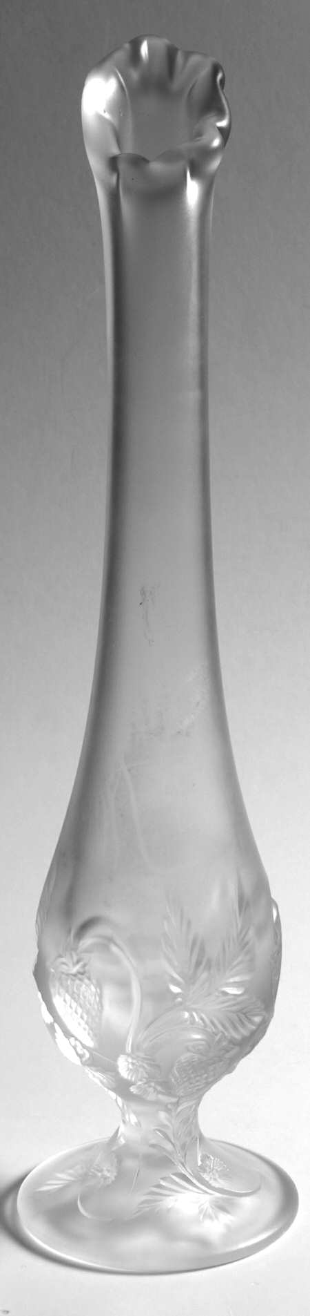Fenton Strawberry Crystal Velvet 10" Bud Vase