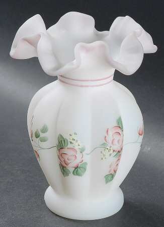 Fenton Rose Garden 5" Flower Vase