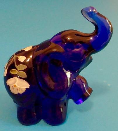 Golden Flax on Cobalt Blue by Fenton