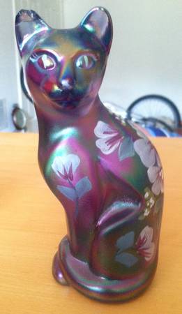 Floral on Violet Satin by Fenton