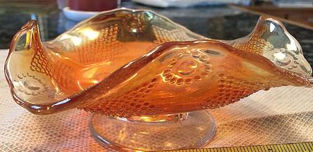 Beaded Stars Marigold by Fenton