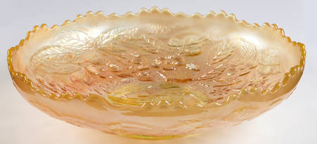 Peacock & Urn-Topaz (Yellow) Carnival by Fenton